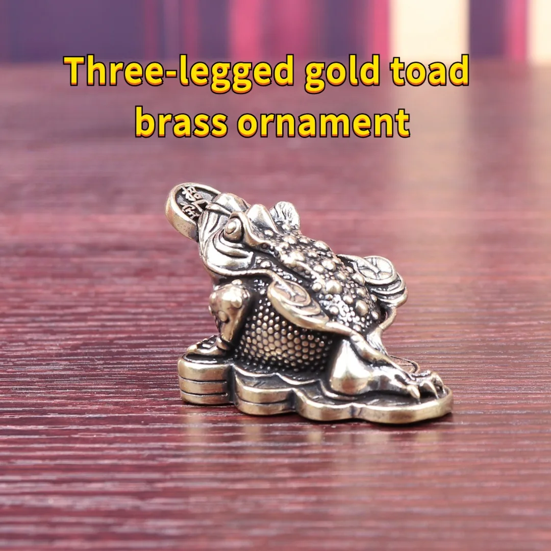 Pure Copper Tricorns Wealth Attracting Toad Figurine Desktop Office Living Room Opening Home Tea Play Tea Pet Decorations