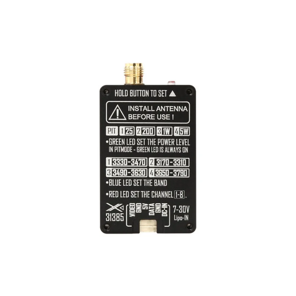 RUSHFPV X-SPAN 5W VTX 3.1GHz-3.8GHz High Power Video Transmitter with Fan Cooling 32CH IRC Tramp for RC FPV Drone