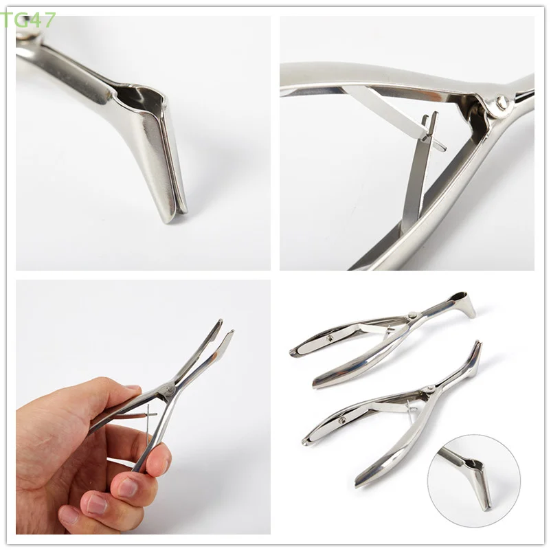 [FA]Adult/kids two styles Nose Mirror Ear Canal Dilator Stainless Steel Speculum Nostril Nose Pliers Nasal Dilator