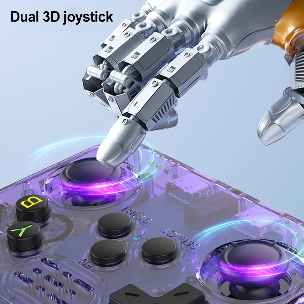 R36S ريترو وحدة تحكم بجهاز لعب محمول نظام لينكس 3.5 بوصة غمبد شاشة المحمولة جيب 64 جيجابايت لعبة مشغل فيديو لعبة الملحقات