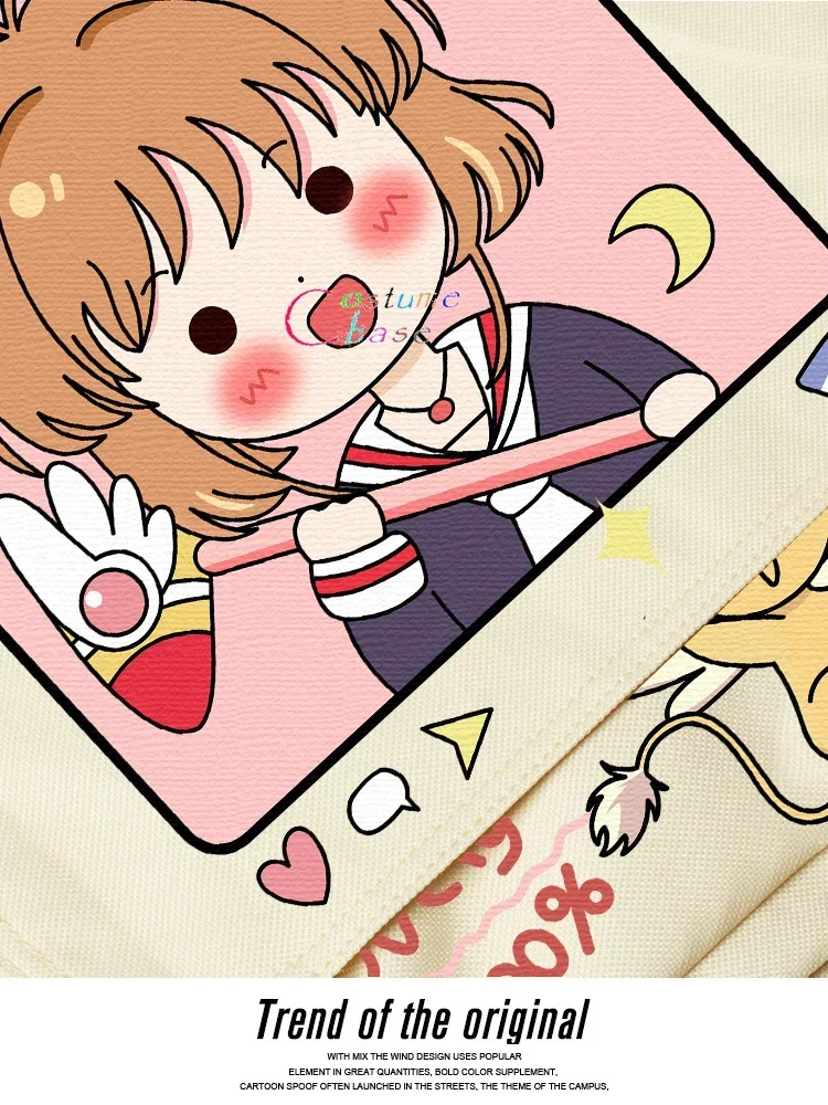 Anime Cardcaptor Sakura borsa a tracolla Satchel borse per libri borse da viaggio borsa per cartoni animati zaino per borse a tracolla per studenti