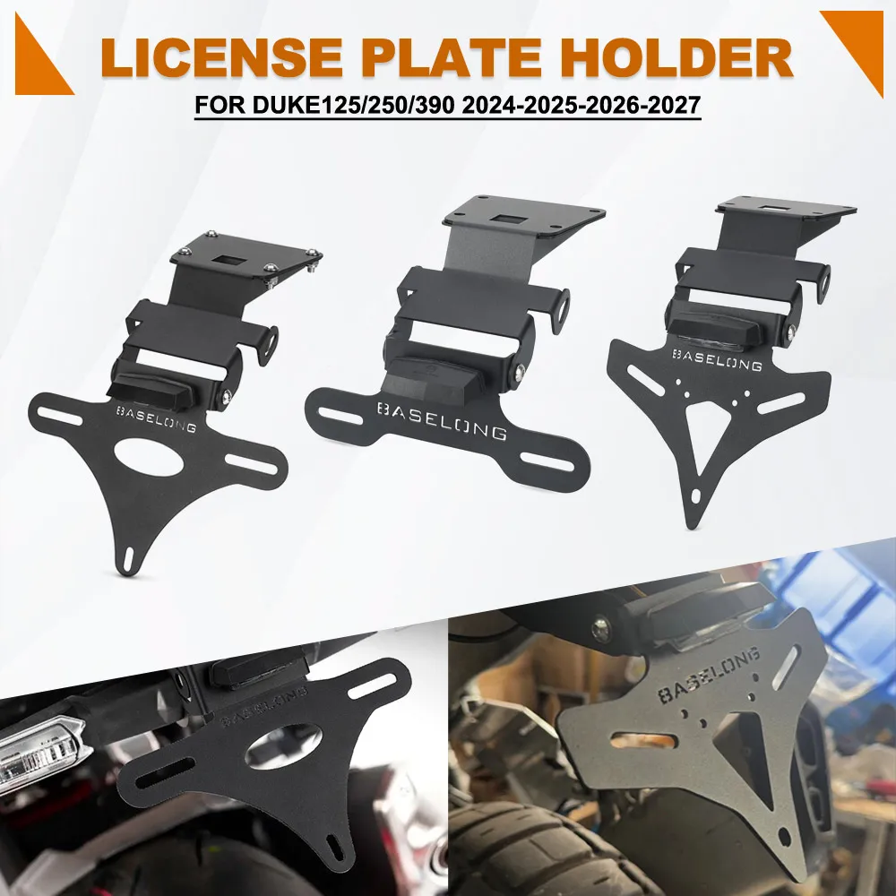 Motorcycle Duke250 FOR Duke125/250/390 2024-2025-2026-2027 License Plate Holder Rear Tail Tidy Fender Eliminator Kit Bracket
