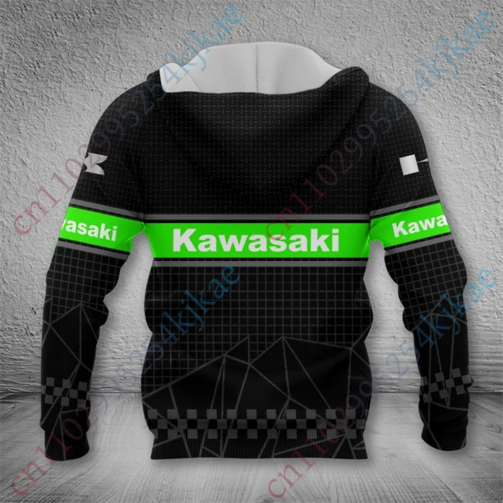 가와사키 후드티 남성용 의류 스포츠 하라주쿠 스트리트웨어 유니섹스 긴 소매 후드 티셔츠 풀오버 애니메이션 3D 프린팅 탑