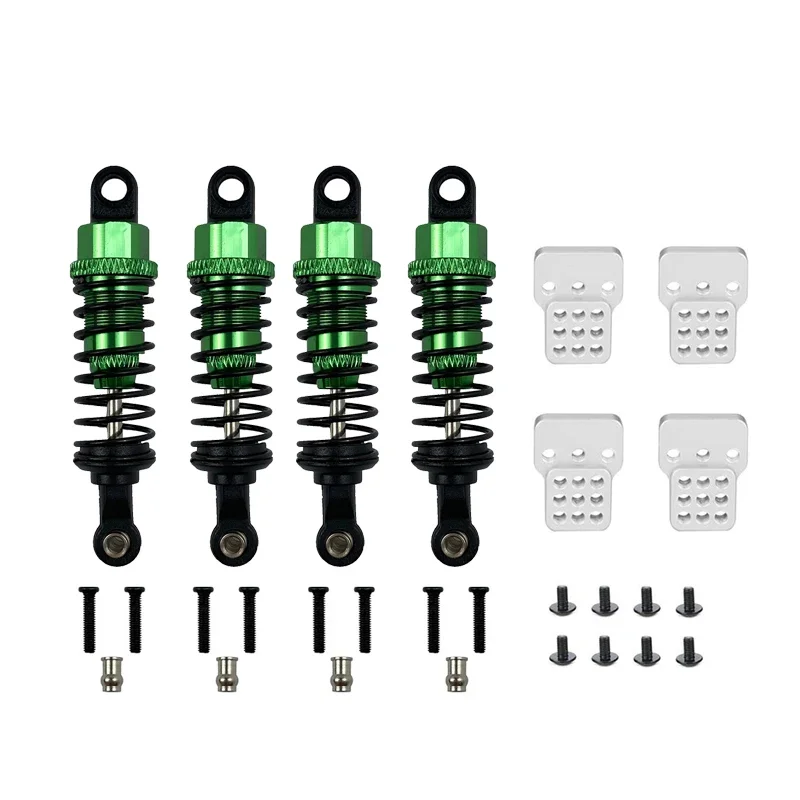 4PCS Oil - Filled Metal Shock Absorbers with Shock Tower - Adjustable Upgrade for WPL C14/C24/MN D90/D91/MN99/MN99S 1/10 RC Cars view 3