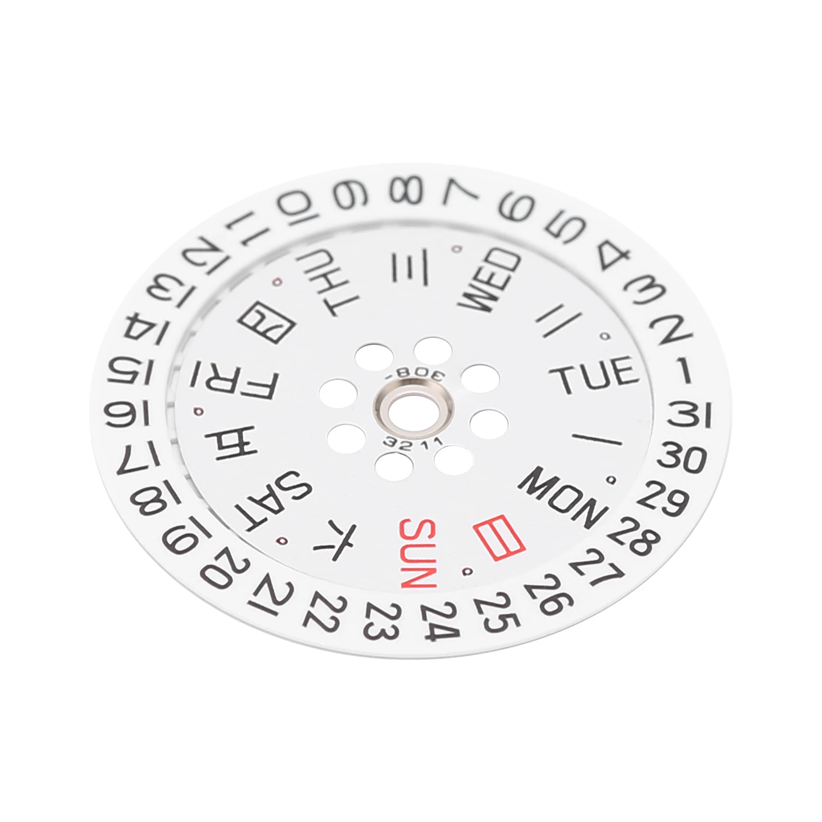 Plastic Watch Movement Calendar Date Dial With Day Ring Replacement For Miyota 8200 8205 Watch Movement Accessories Repair Parts