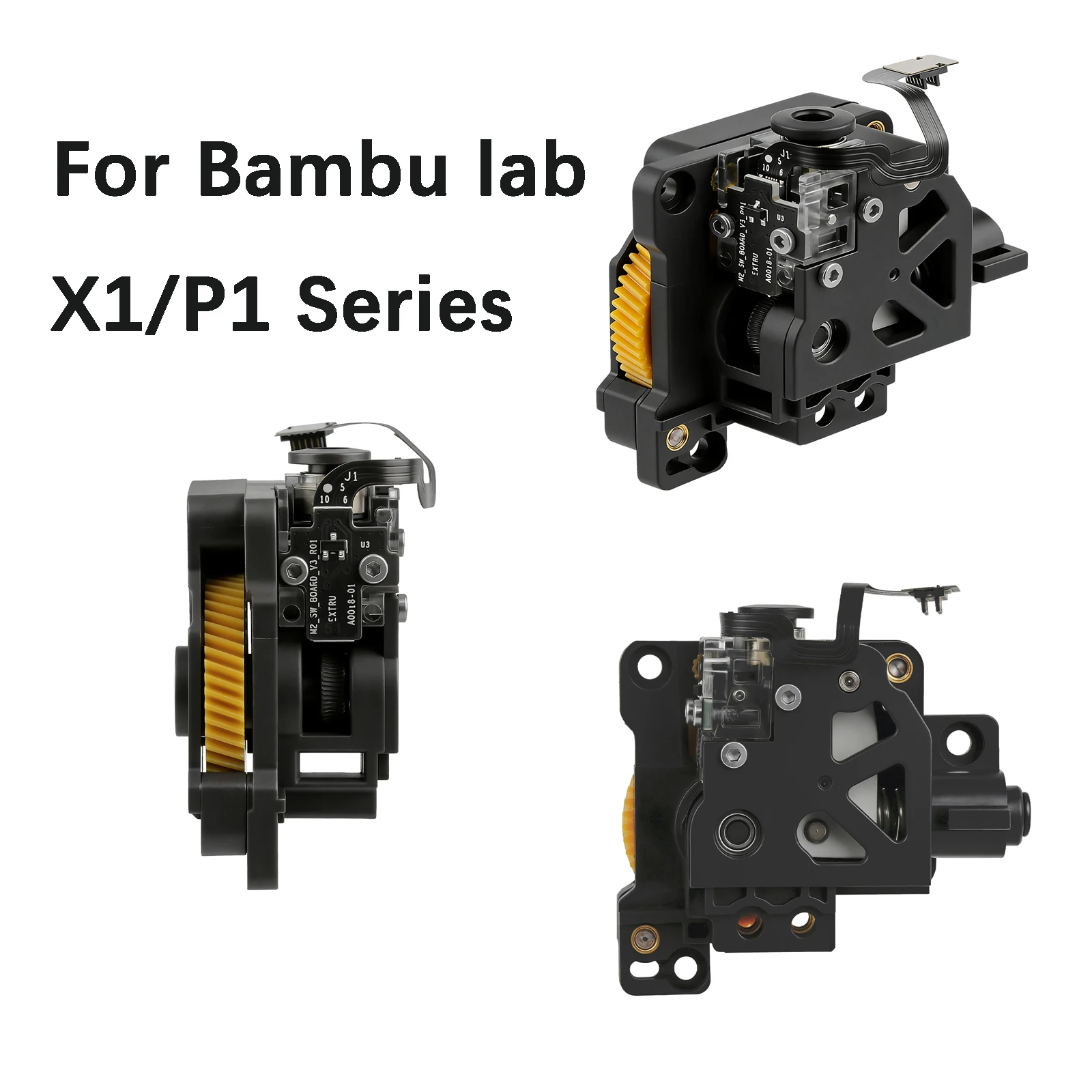 

Upgraded Extruder Assembly for Bambu X1 P1 Series Hollow Cooling Design Hardened Steel Gear High Efficiency 3D Printer Part