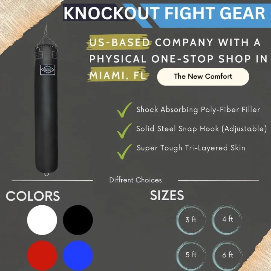 الملاكمة التايلاندية شغل 6 أقدام 100 رطل معلقة اللكم حقيبة ثقيلة للمنزل الصالة الرياضية التدريب كيك بوكسينغ معدات قتالية متينة عالية الجودة