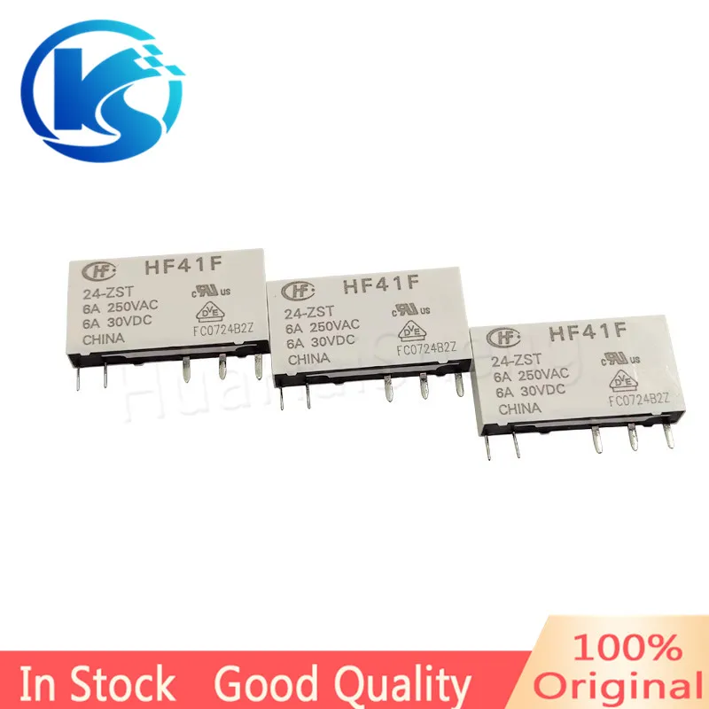 HF41F-12-ZST HF41F-5-ZST HF41F-24-ZST DIP A Group Conversion 5 Pin 6A Power Relay New Original