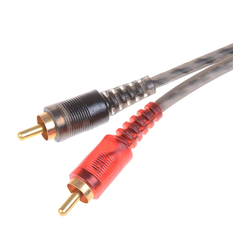 One Female Two Male Power Amplifier Audio Cable Pure Copper Audio Line Car Audio Wire Signal Lines