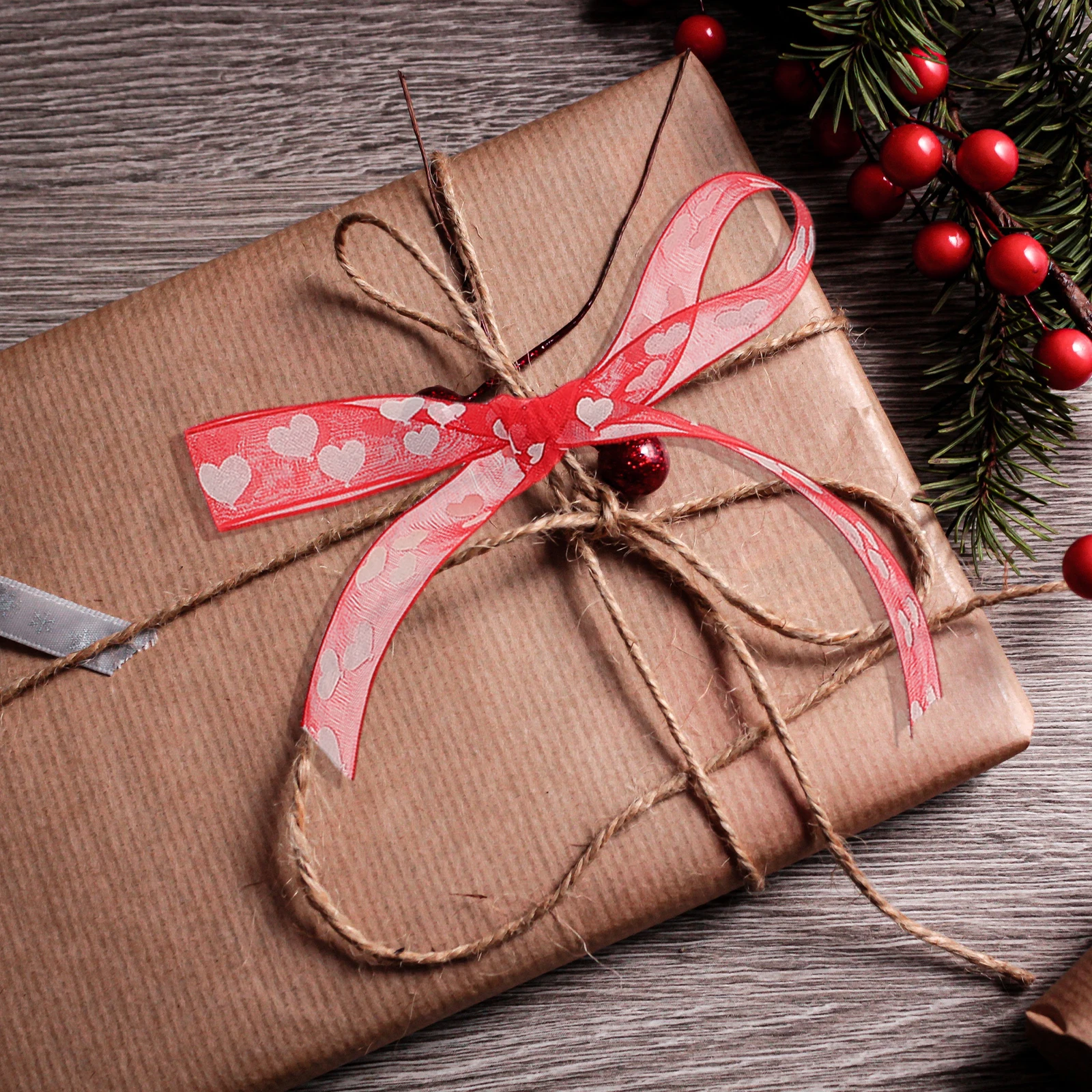 

3 Rolls Heart Print Ribbon Valentine'S Day Gift Wrapping Craft Diy Decorations Jacquard Design Colorful Ribbons For Party Favors