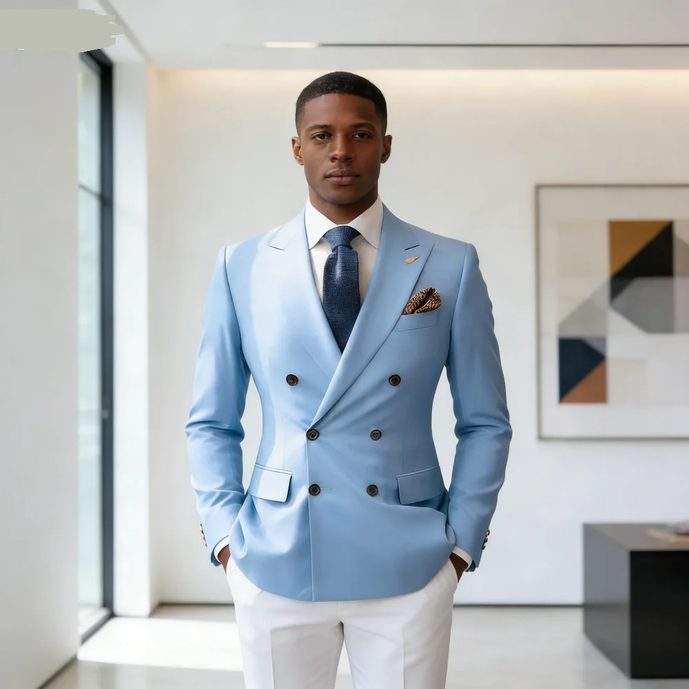 

Burgundy Shawl Lapel Double Breasted Suit Jacket Regular Slim Fit Comfortable Wedding Blazer Prom Tops for Men