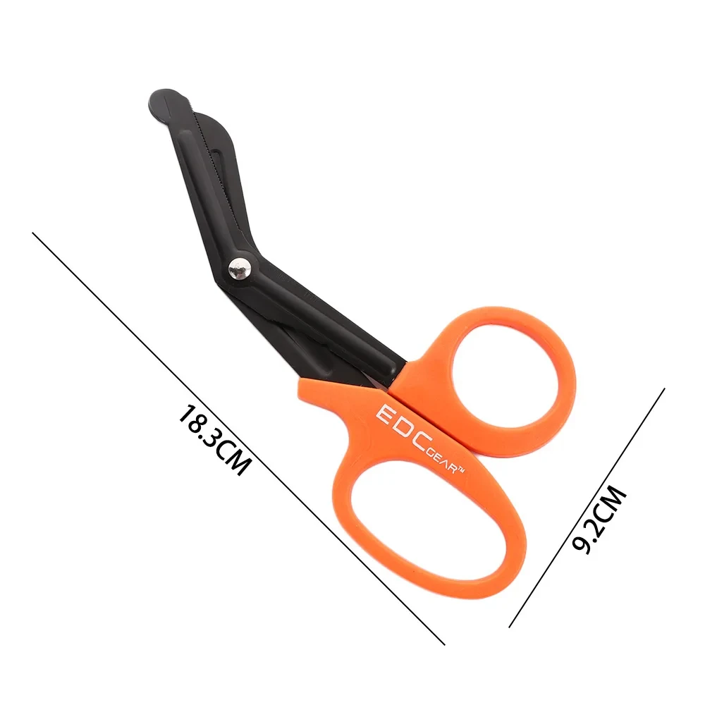 2/5PCS Medical Rescue Scissors Plastic Handle Stainless Steel Wound Gauze First Aid Scissors Practical Outdoor Nurse Scissor