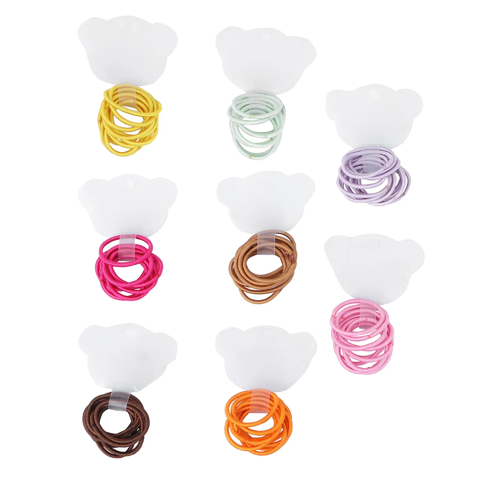 

190pcs Thumb Hair Rings Colorful Candy Tones Fade Resistant Elastic Hair Ties Bands For Women Ponytail Holder Style Tool