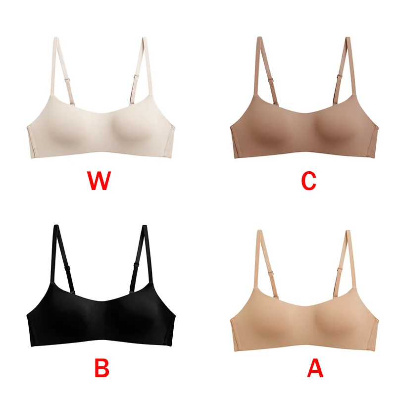 One-Piece Seamless Bra Women Push-Up Wireless Bra Thin Style Adjustable Shoulder Straps Sexy Girls Lingerie Underwear Tube Top