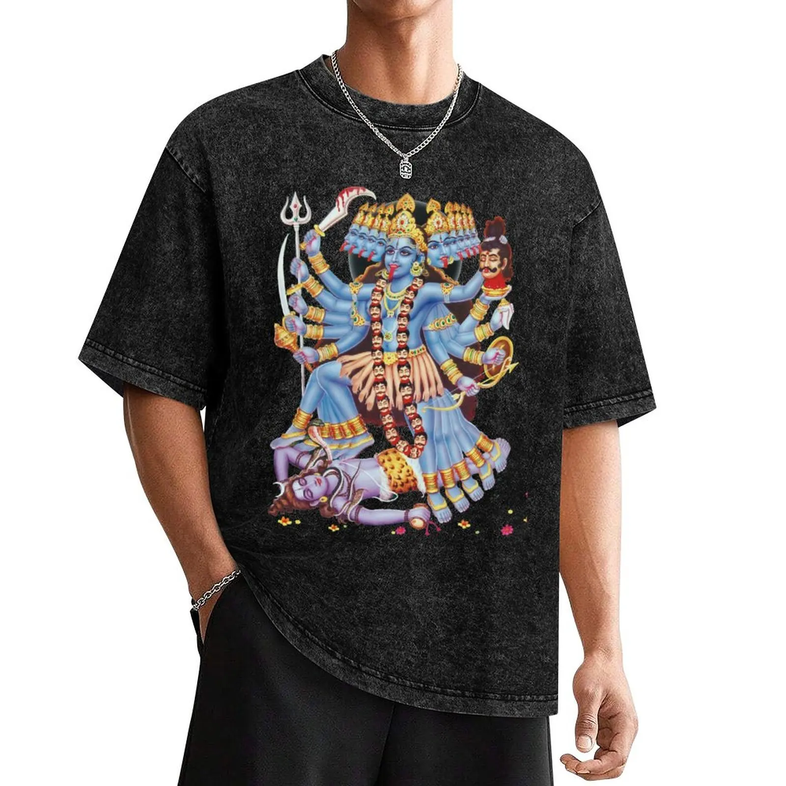 Kali, Kalika or Shyama Hindu Goddess T-Shirt Aesthetic clothing clothes cotton man t-shirts Short sleeve tee men