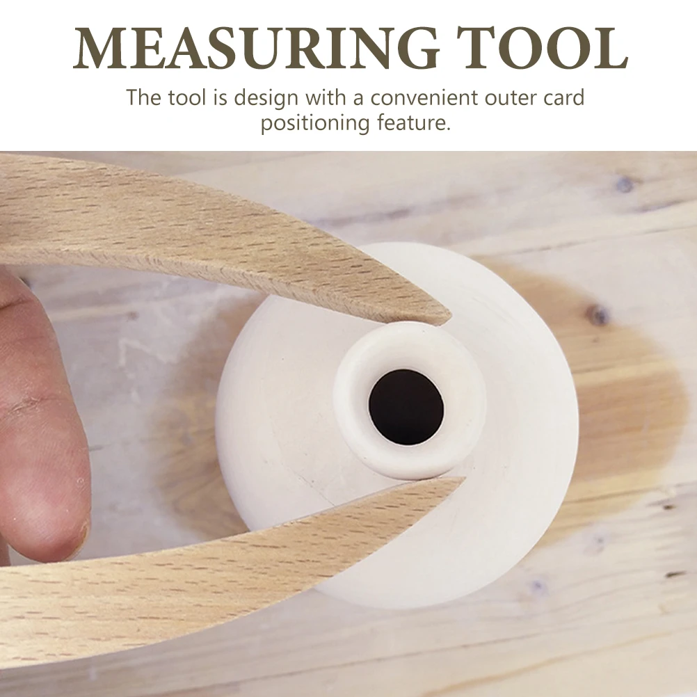 

2Pcs Wooden Calipers Measurement Tool for Clay Sculpture Precision Shaping and Positioning Craft Supplies Calipers