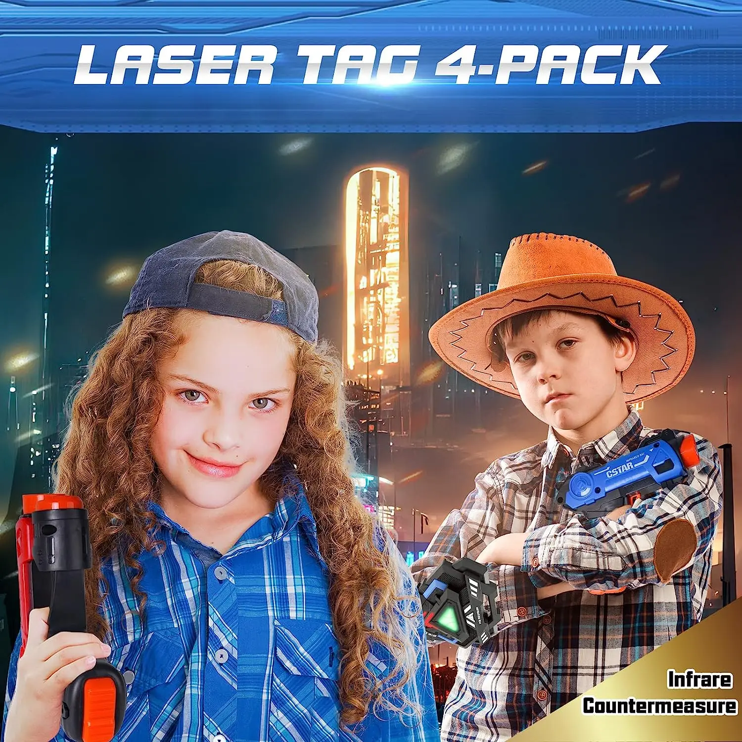 VATOS Laser Tag Game Toys Indoor Outdoor Group Activity Fun Toy Gift for Children Age 4 5 6 7 Boys Girls