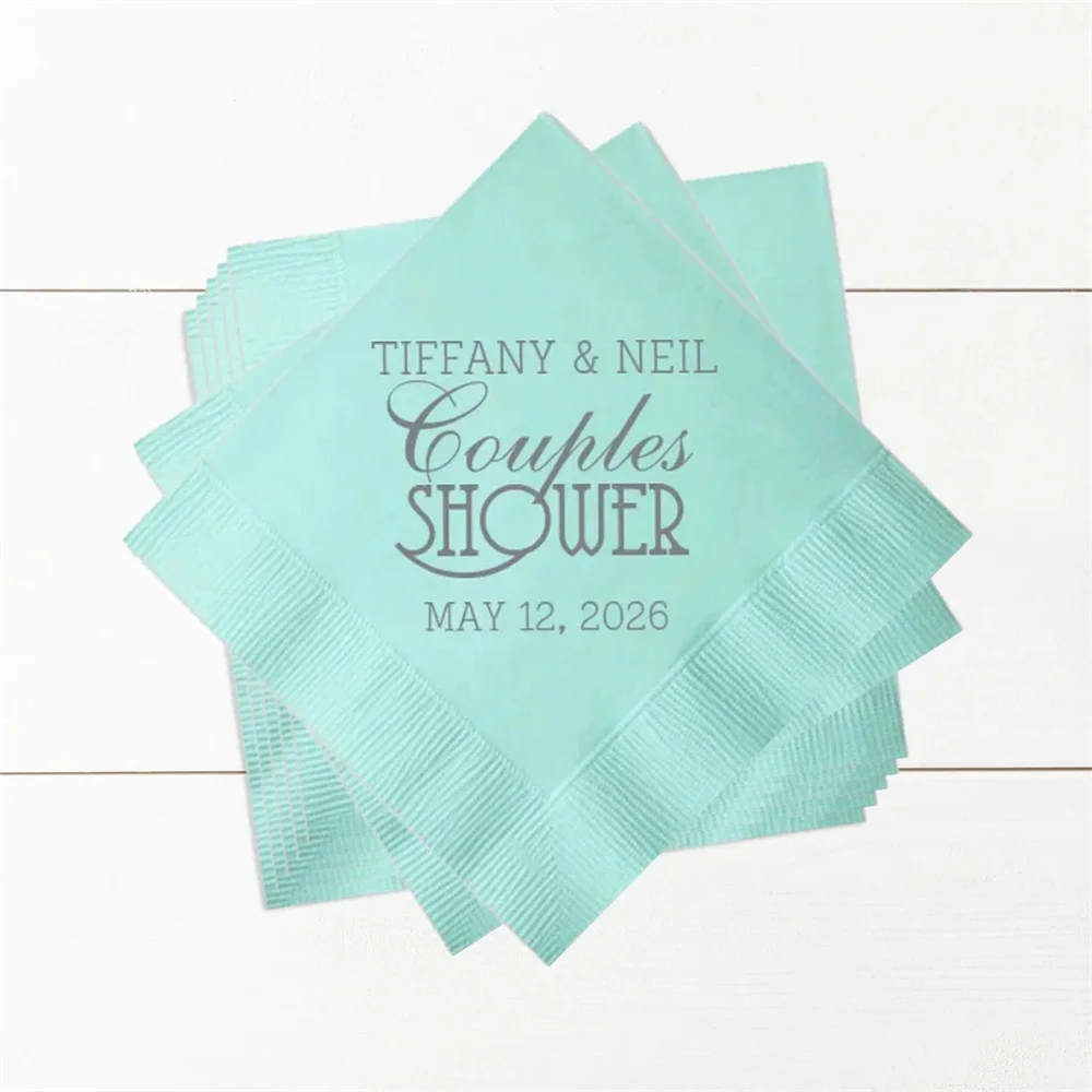 

50PCS 100 pcs Personalized Napkins - Couples Shower Napkins - Bridal Shower Personalized Napkins - MAE59Z