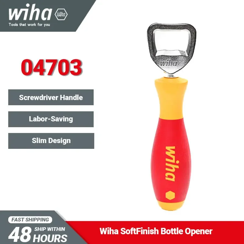 

Wiha Bottle Opener Ideal for Workshop and Kitchen Multifunctional Opener with Screwdriver Handle 04703