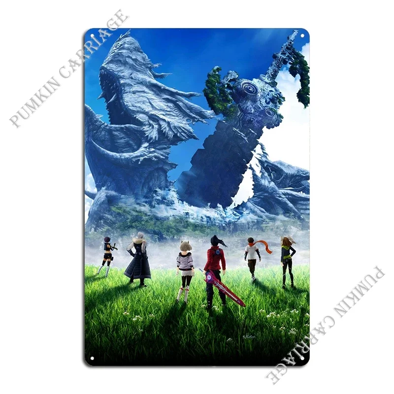 Xenoblade Metal Plaque Cinema Wall Decor Wall Decor Mural Tin Sign Poster