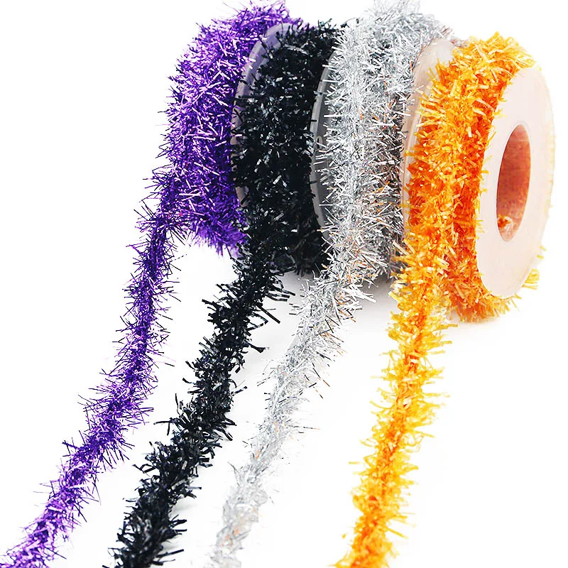 

(3 Yards/pack) 15mm Halloween Bow DIY Decoration Color Bar Ghost House Scene Decoration Window Wall Party Holiday Dress Up