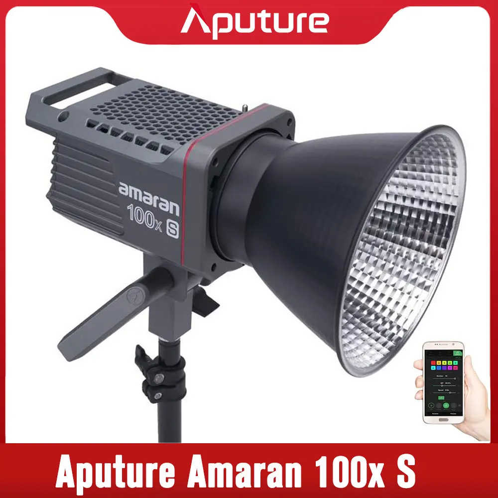 Aputure Amaran 100X S Bi-Color 2700-6500K 100W LED Video Light Bluetooth App Control Studio Lighting for Film Broadcast