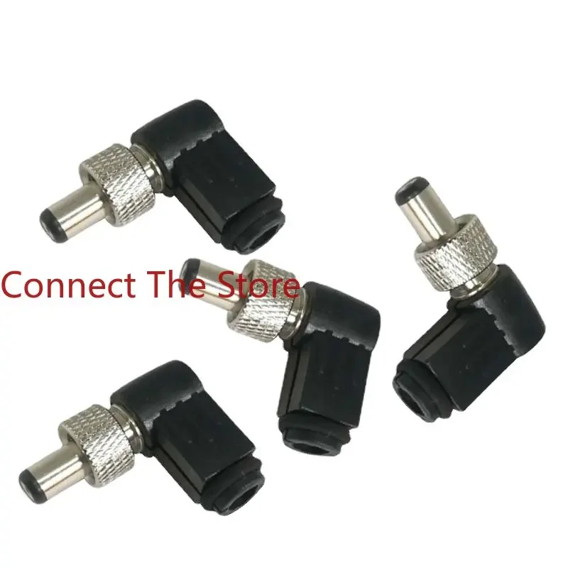 4PCS DC5525 Power Adapter With Lock 90-degree Male Assembled   Welding Wire Type 5.5*2.5   Head