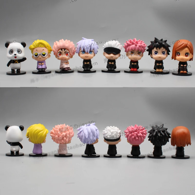 

6cm Anime Itadori Yuji Figure Mini Jujutsu Kaisen Panda Figure Fushiguro Megumi Kugisaki Nobara Satoru Gojo Figurine PVC Toys