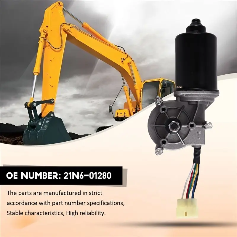 A03Z-Windshield Wiper Motor Excavator 21N6-00240 21N6-01280 For R220-7 R210LC-7 R250LC-7 R290LC-7 R140W7 R110-7