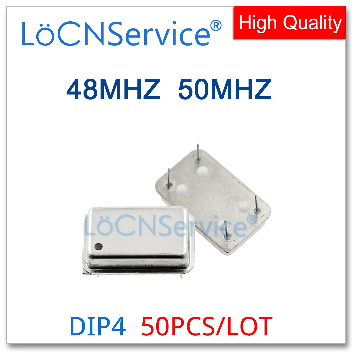 50PCS 48MHZ 50MHZ Crystal Oscillator Active Crystal OSC DIP-4 Rectangular Full Size 48M 50M  48.0MHZ 50.0MHZ Resonator DIP