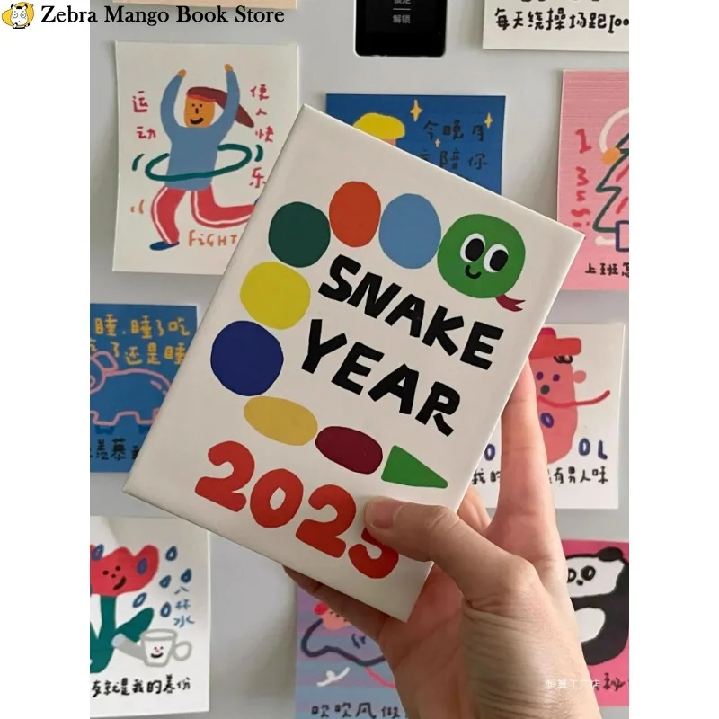 2025 Graffiti Illustration Calendar New Page Notebook Planner Schedule Desktop Decoration Ornaments Office Desks Supplies