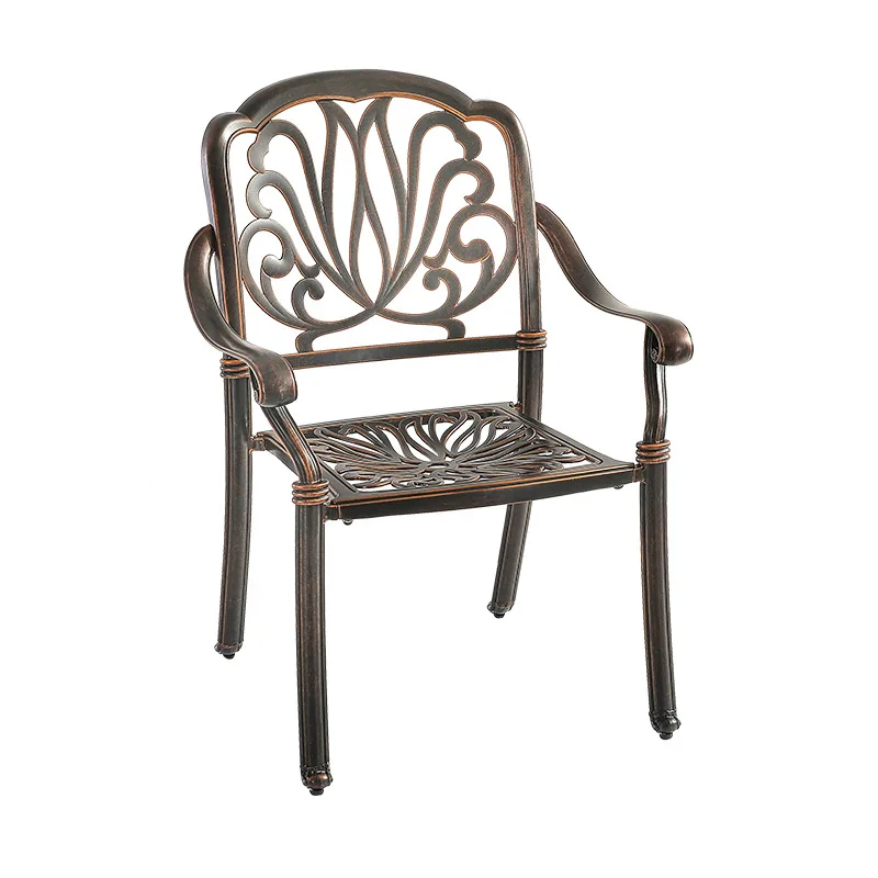 

Outdoor cast open-air balcony garden carving long table outdoor leisure table and chairs hotel furniture combination