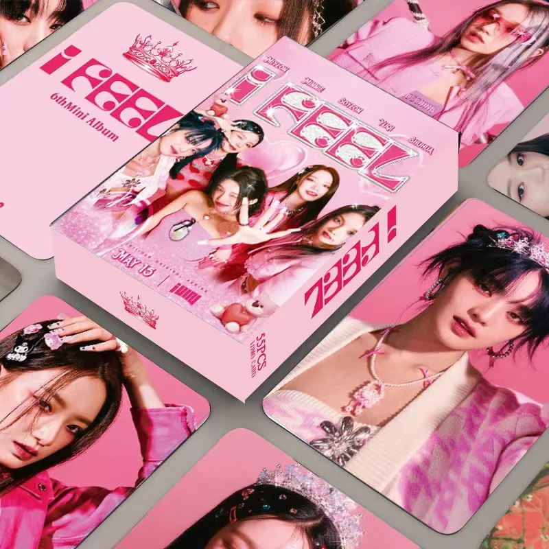 

55pcs Kpop G idle Lomo Cards New Album I Feel Photocards Song Yuqi Photo Cards Postcards Fans Collect Souvenirs Gift Wholesale