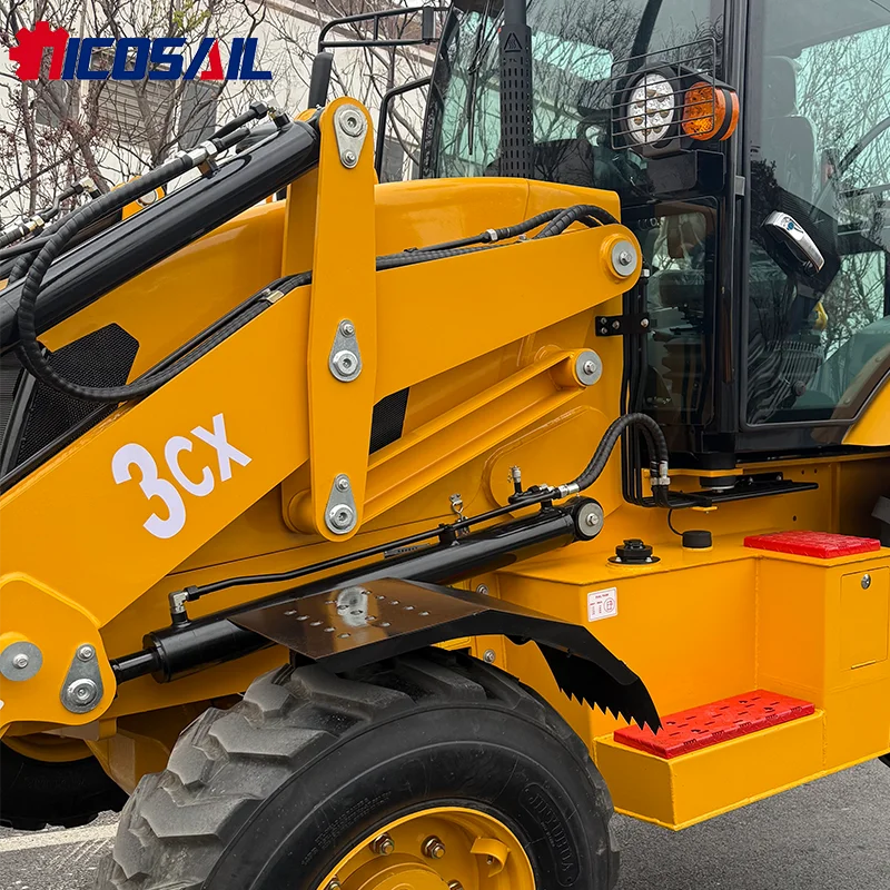 Высококачественный экскаватор-погрузчик, свободный перевозки, двухсторонний загрузчик, оснащенный 4-приводом, сильная мощность, эффективная работа