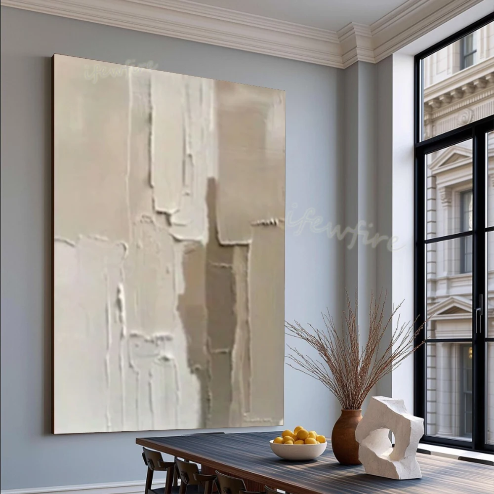Modern Abstract Oil Painting on Canvas Top Handmade Unique Mural Thick Layer Streak Wall Art Picture for Living Room Decor Image