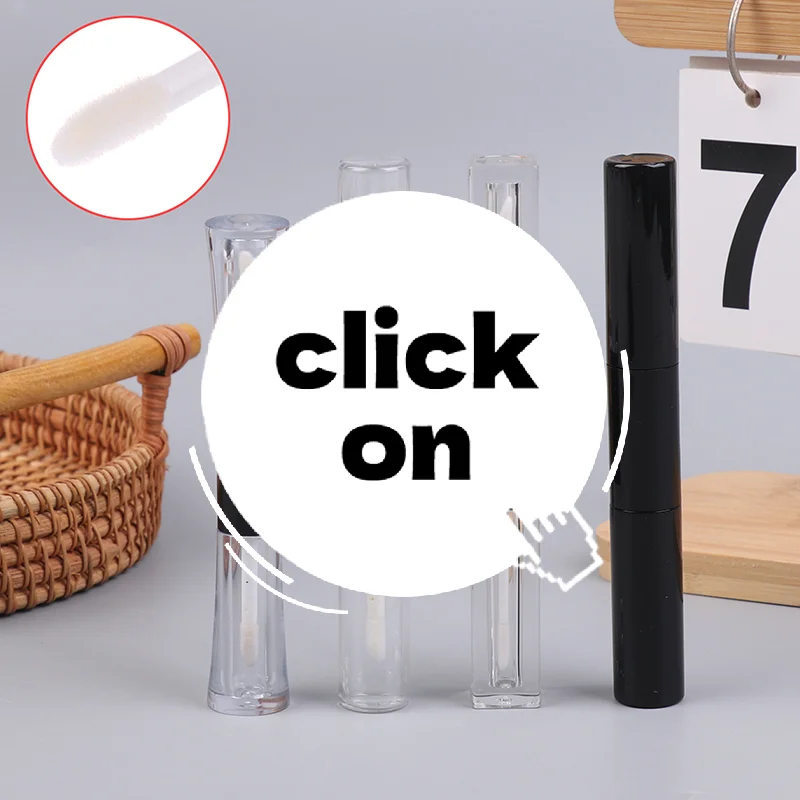 Double-ended Empty Clear Lip Gloss Tube Refillable Mini Lip Balm Bottles Lipstick Containers For Travel Women Girls DIY Makeup