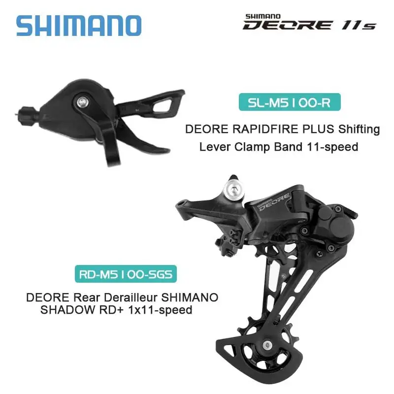 Shimano-Deore M5100 11 Velocidades, Desviador de Deslocamento, Pedaleiro 11V, 32T, 34T, 36T, 11 S, K7, 11-42T, Corrente de Bicicleta 51T, MT501, BB52