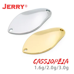 Jerry 50pcs 1,6g 2g 3g Fishing Lures Unpainted Blank Brass Micro Area Yrout Spoons Pesca Blinkers Glitters