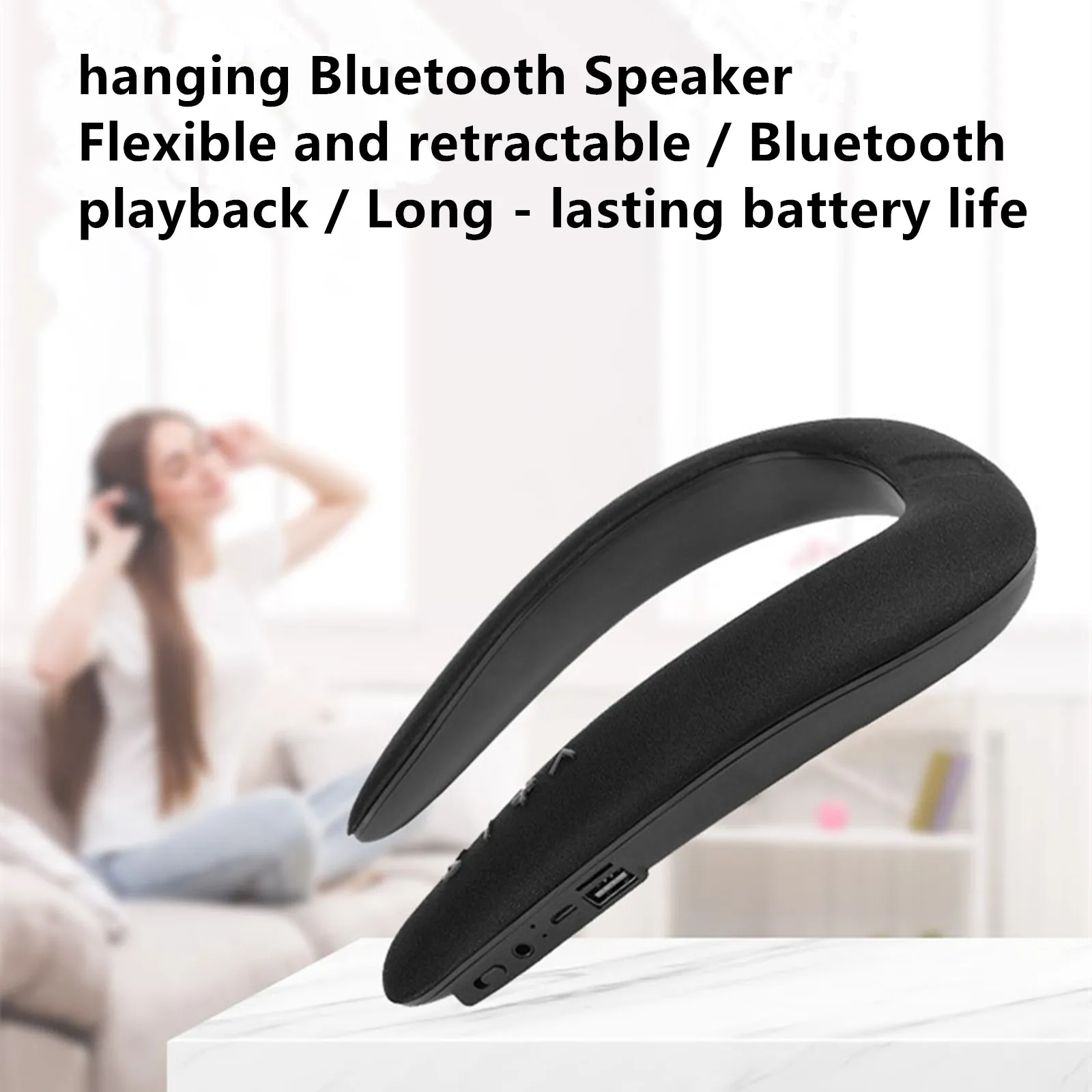 Ngoài Trời Loa Bluetooth Không Dây Điện Thoại Gọi Âm Thanh Nhạc Thể Thao Thẻ TF MP3 Cầu Thủ Pin Sạc Di Động Treo Cổ