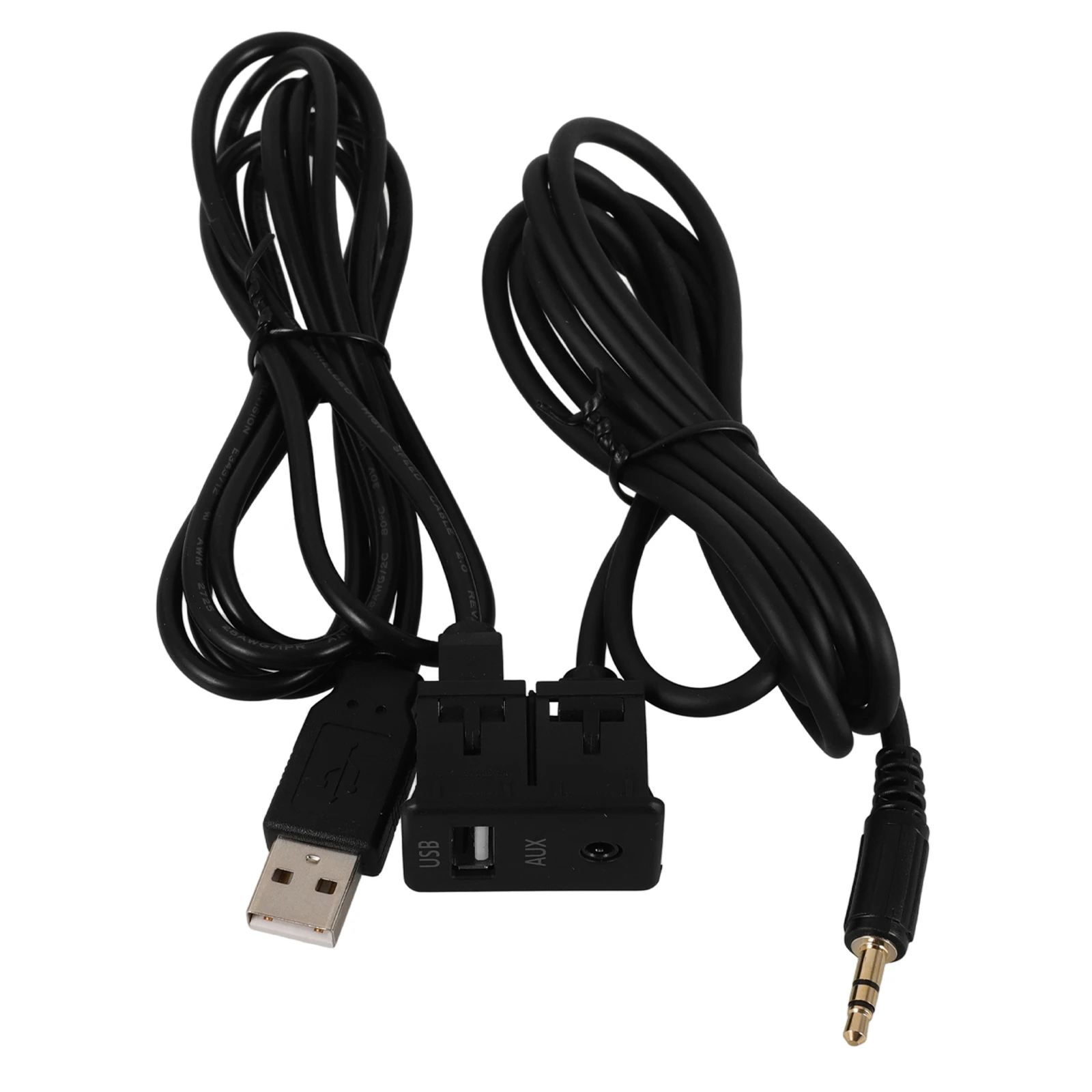 

Aux Extension Cable Flush Mount 3.5mm Audio USB Car Refit Dash Lead Slot Cord AUX Mount Panel Cable USB Port Extension 3