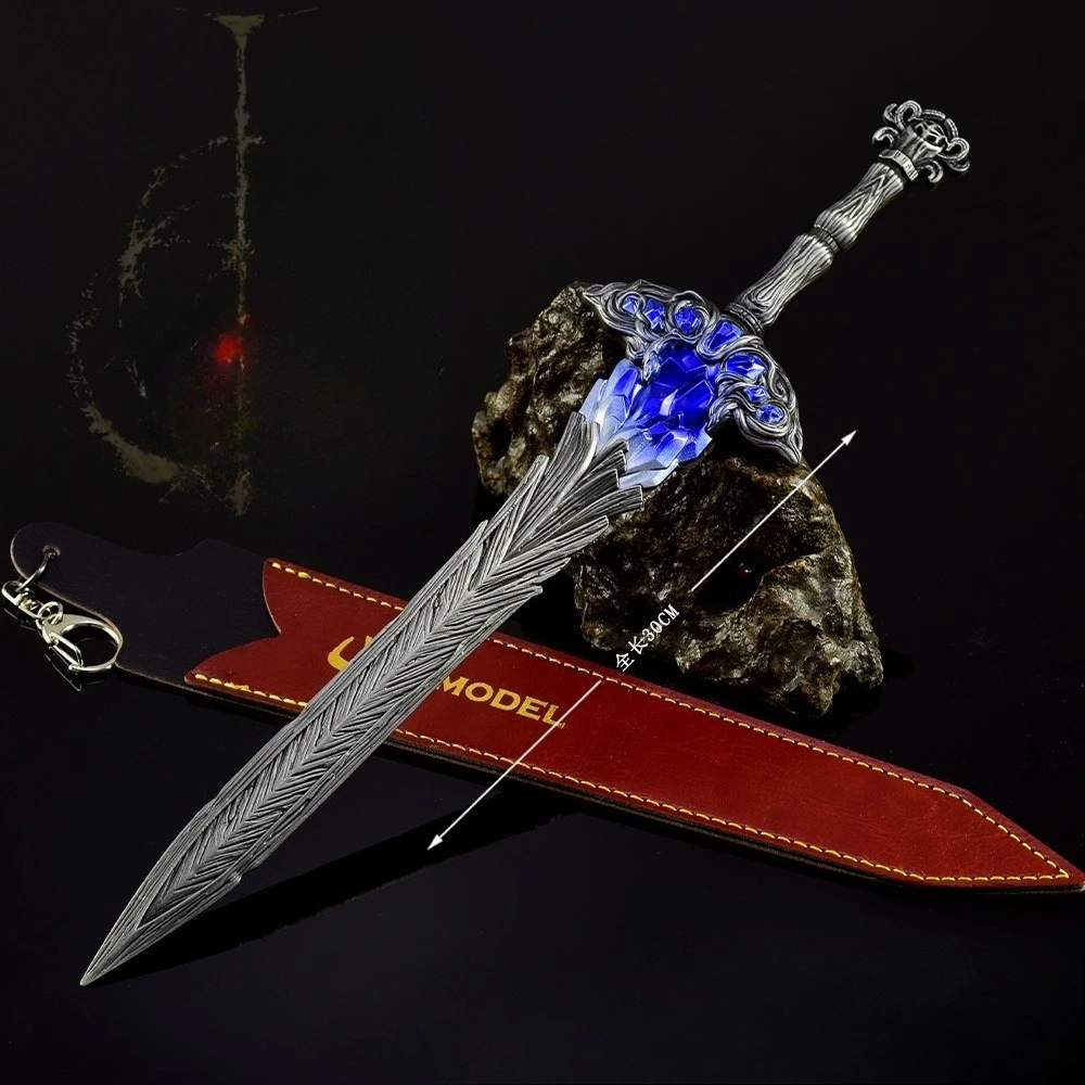 30cm nuevo Lazuli Glintstone espada juego periféricos artesanía de Metal recoger modelo accesorios decoración de escritorio adornos regalos juguete