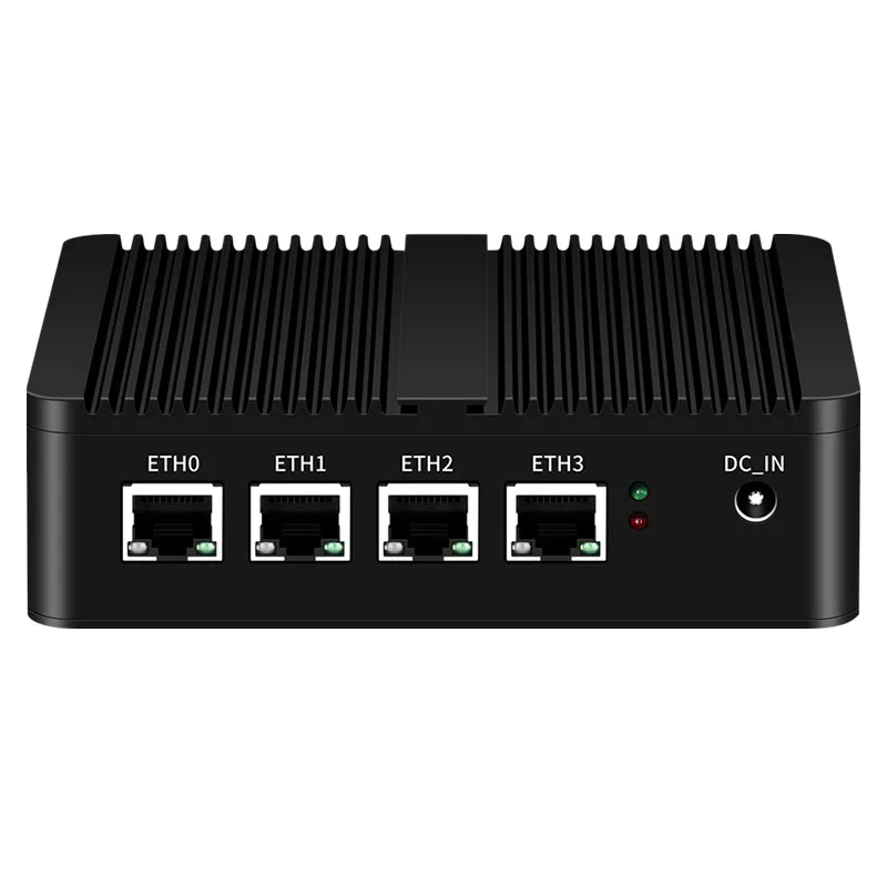 Helorpc-Mini PC Industrial 4LAN con Inter N100 DDR5 Max, hasta 16Gb, compatible con Windows 10/11, LINUX, Pfsense, WiFi, ordenador de escritorio