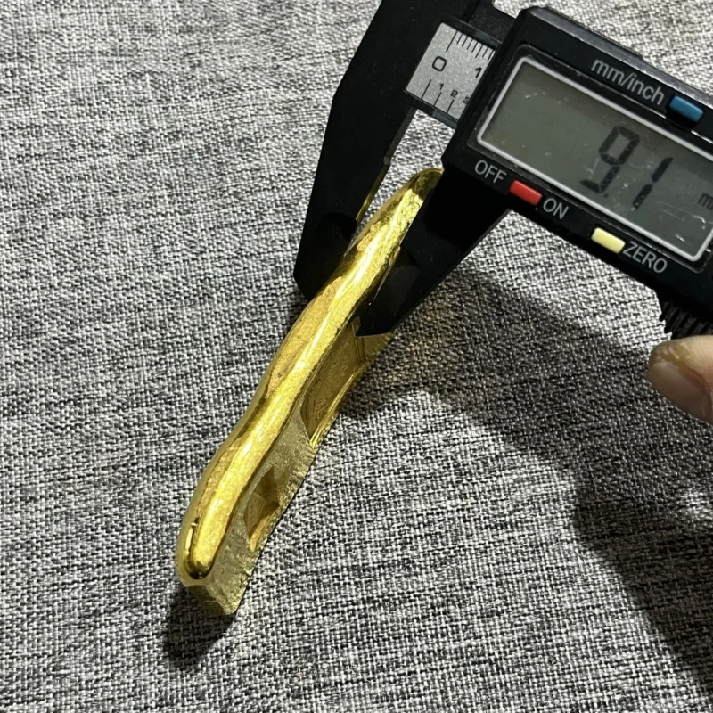Daiqing Treasury Gold Ingot, Gold Bar, Real Brass Gilt Solid Gold Block Ornament