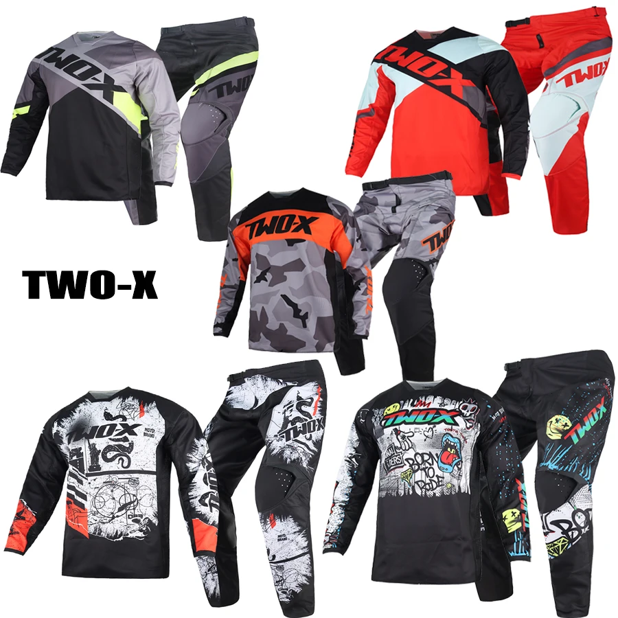 2-X Racing เยาวชนองค์ประกอบ JERSEY กางเกงชุด MTB Offroad MX ATV Motocross Dirt BIKE Mountain DH SX ENDURO ขี่เกียร์ Combo