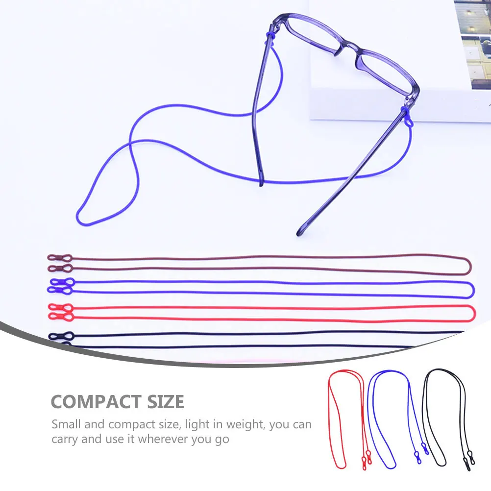3 Pcs Glasses Rope Holder Ropes Straps for Kids Eye Neck Cord Silicone Lanyards