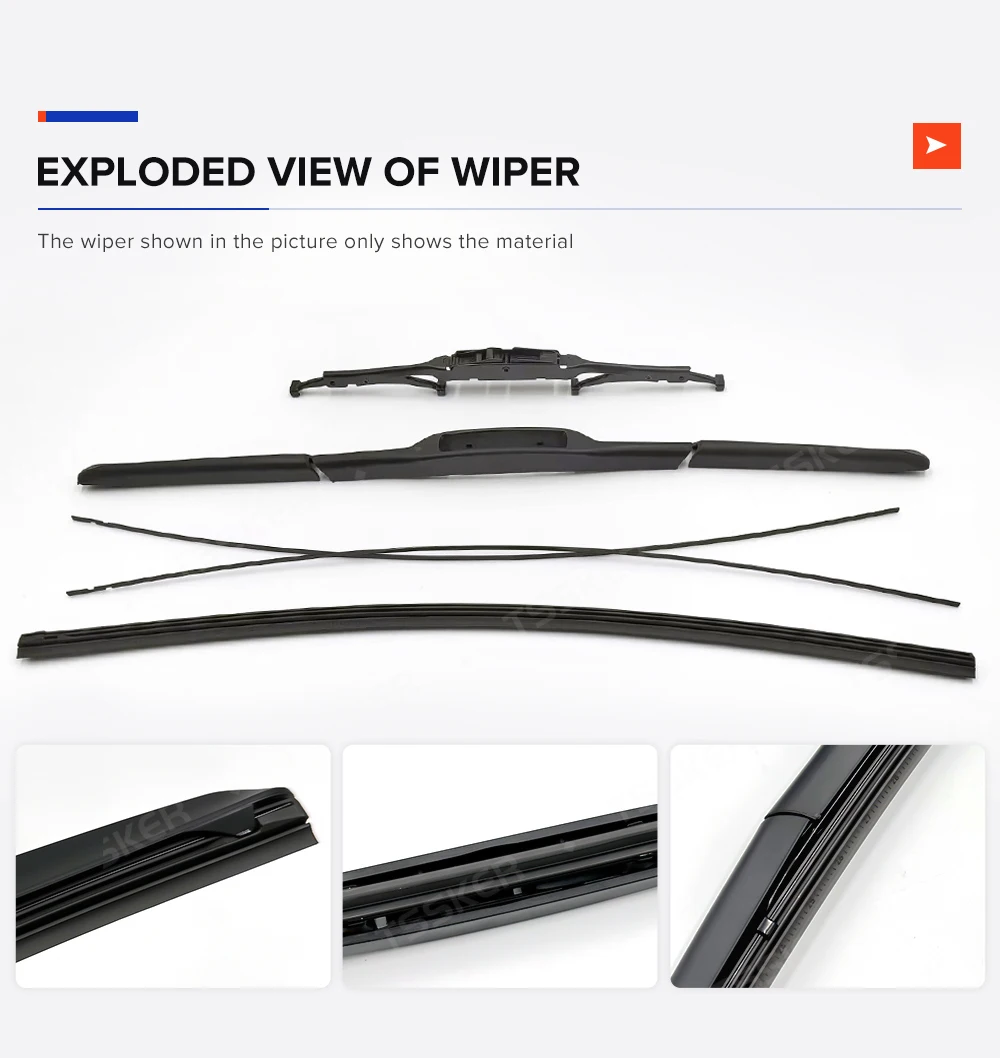 Wiper Front + Rear Wiper Blades Set Kit For Honda Fit Jazz MK2 MK3 2009-2017 2016 2015 2014 2010 Windshield Windscreen 26"14"14"