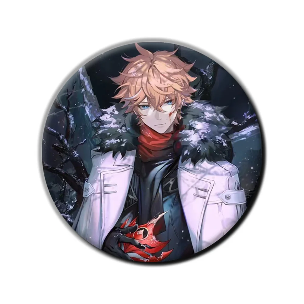 58mm Game Genshin Impact Tartaglia Cosplay COSTUME Badge Pin SPTE Tinplate Brooch Prop