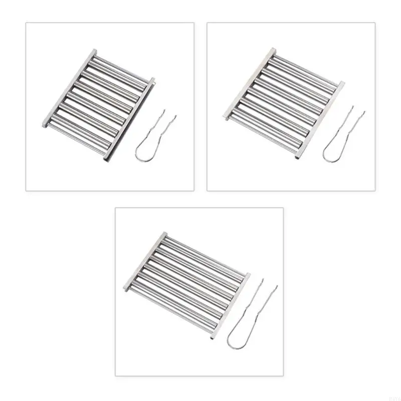 

34YA Stainless Steel Barbecue Rack Sausage Grills Rack for Barbecue Lover