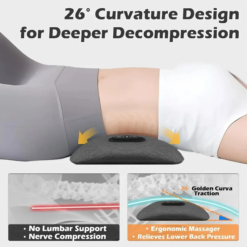 3 in 1 Lower Back Massager for Pain Relief Deep Tissue,Smooth Spine Triple Fusion Back Massage Support Pillow for Bed,Chair - view 5