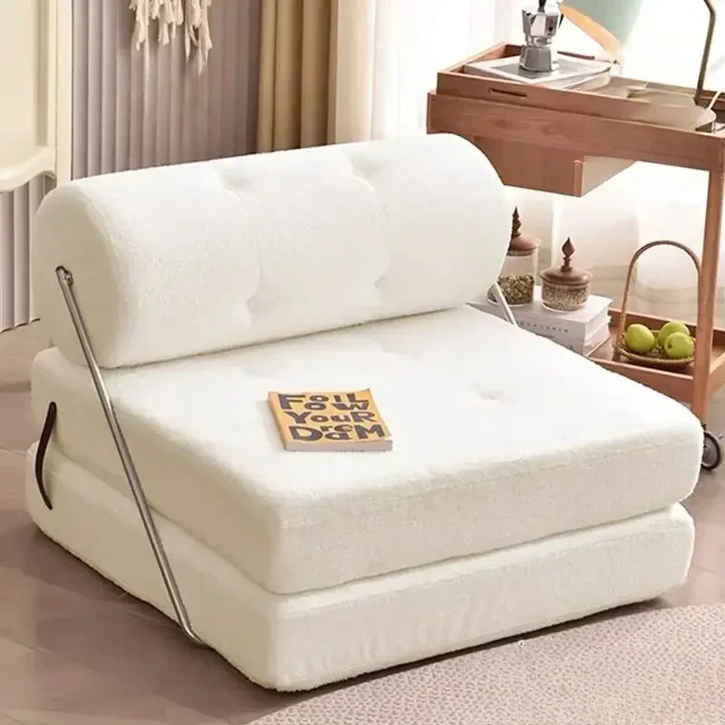 Plush Sofa Backrest Armchair 2 In 1 Foldable Cute Cartoon Lazy Sofa Children Flip Open Sofa Bed For Bedroom Without Liner Filler